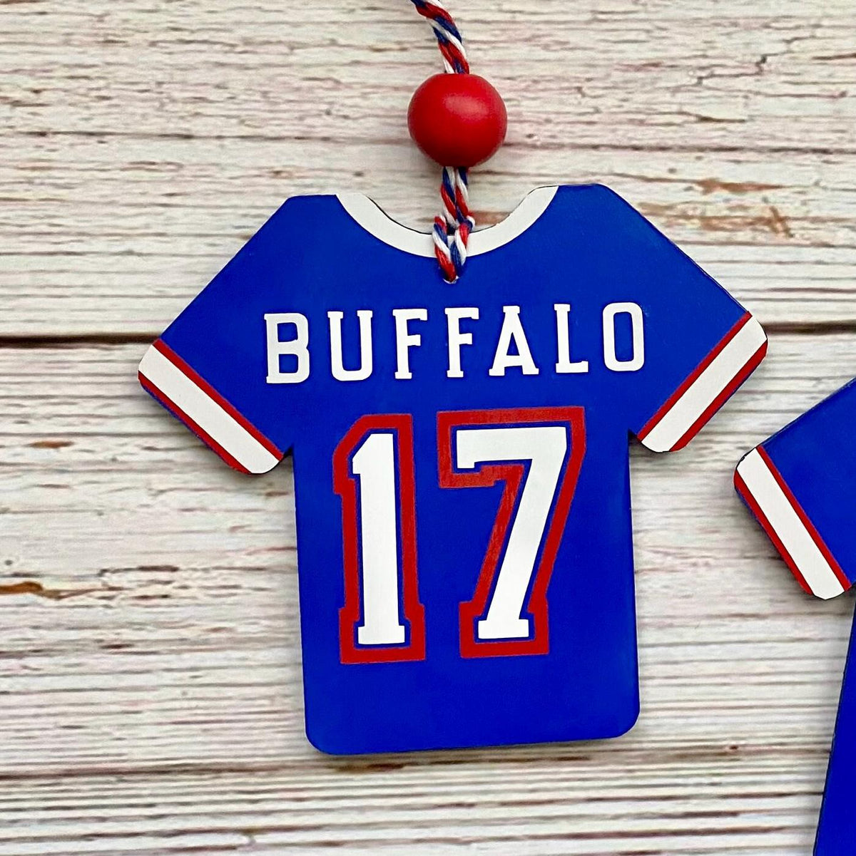 Buffalo 17 Jersey Wood Ornament