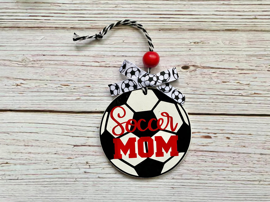 Soccer Mom wooden Christmas ornament