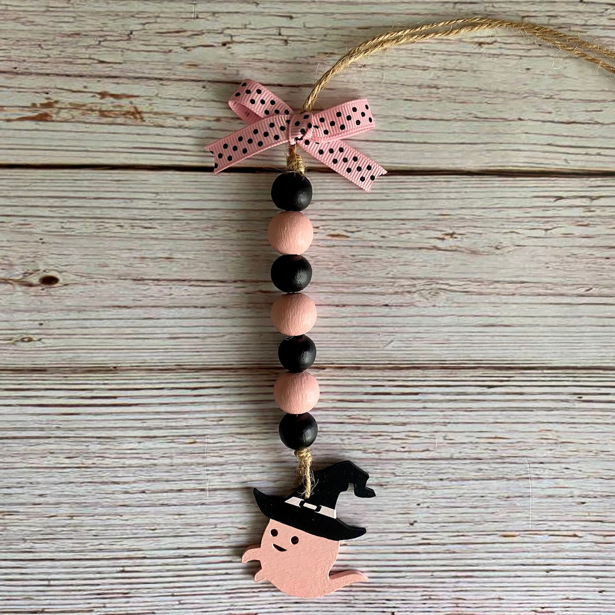 Pastel Ghost Witch Bead Garland