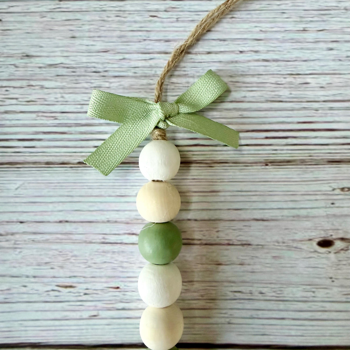 Farmhouse Fall Ivory Pumpkin Mini Bead Garland